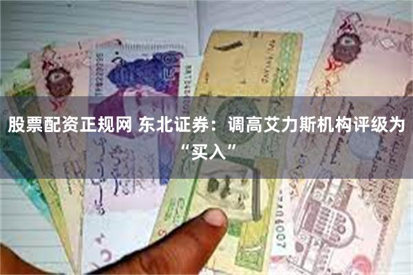 股票配资正规网 东北证券：调高艾力斯机构评级为“买入”