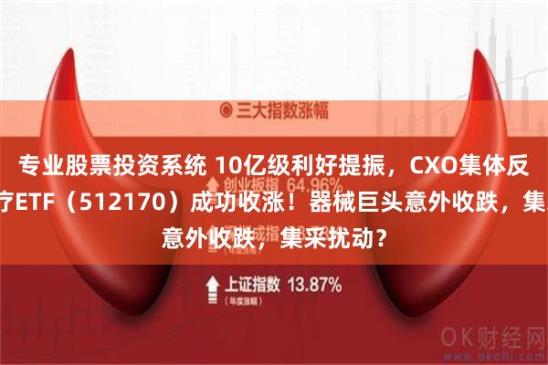 专业股票投资系统 10亿级利好提振，CXO集体反弹，医疗ETF（512170）成功收涨！器械巨头意外收跌，集采扰动？