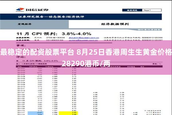 最稳定的配资股票平台 8月25日香港周生生黄金价格28290港币/两