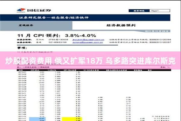 炒股配资费用 俄又扩军18万 乌多路突进库尔斯克