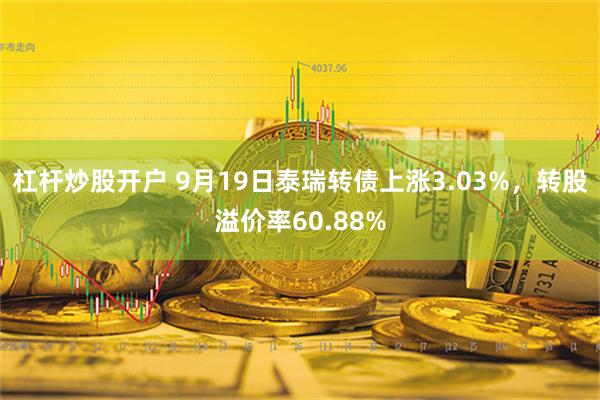 杠杆炒股开户 9月19日泰瑞转债上涨3.03%，转股溢价率60.88%