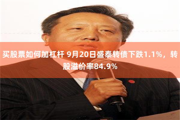 买股票如何加杠杆 9月20日盛泰转债下跌1.1%，转股溢价率84.9%