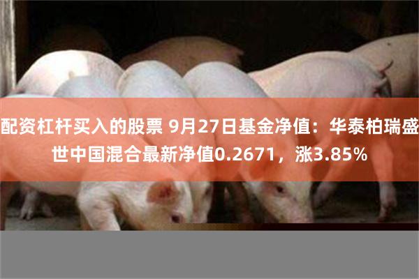 配资杠杆买入的股票 9月27日基金净值：华泰柏瑞盛世中国混合最新净值0.2671，涨3.85%