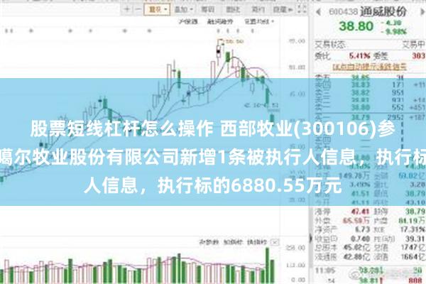 股票短线杠杆怎么操作 西部牧业(300106)参股的新疆西部准噶尔牧业股份有限公司新增1条被执行人信息，执行标的6880.55万元