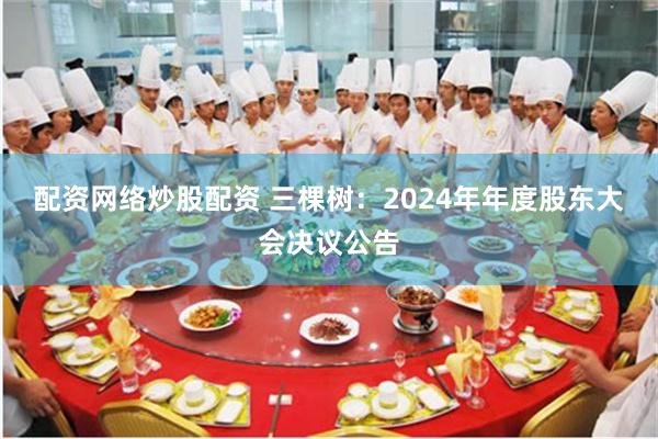 配资网络炒股配资 三棵树：2024年年度股东大会决议公告