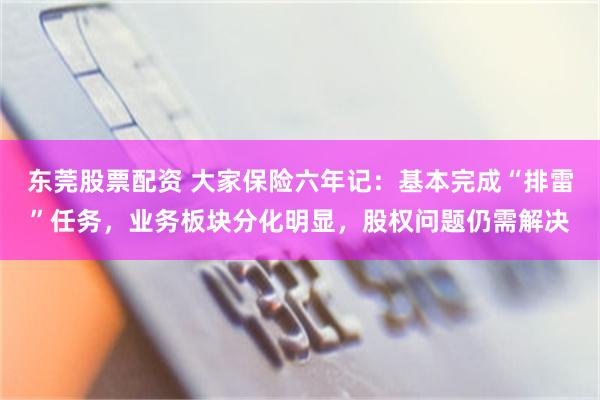 东莞股票配资 大家保险六年记：基本完成“排雷”任务，业务板块分化明显，股权问题仍需解决