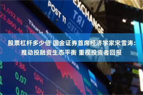 股票杠杆多少倍 国金证券首席经济学家宋雪涛：推动投融资生态平衡 重视投资者回报