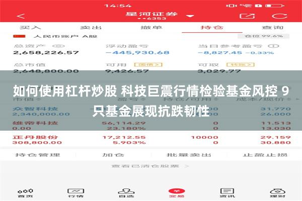 如何使用杠杆炒股 科技巨震行情检验基金风控 9只基金展现抗跌韧性